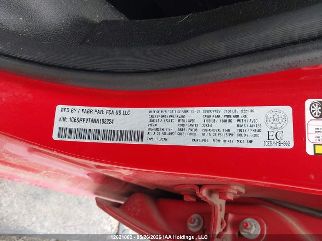 RAM 1500 Sport 2022 1C6SRFVT4NN108224 Image 20