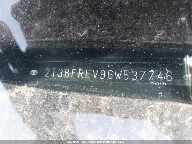 Aukcja sprzedaży 2016 Toyota Rav4 Le, vin: 2T3BFREV9GW537746, numer aukcji: 12621008