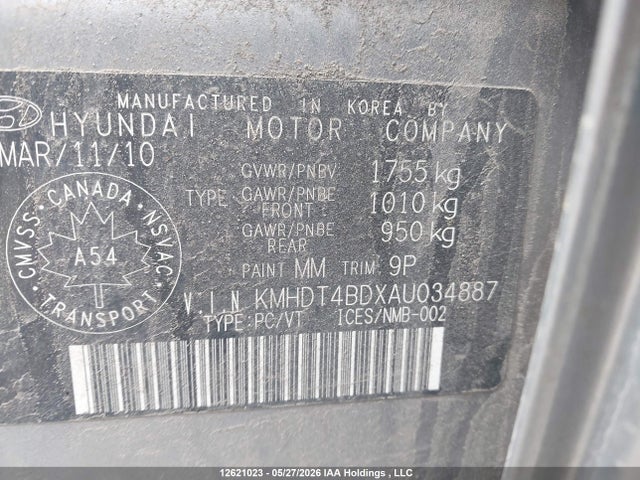 Продаж на аукціоні авто 2010 Hyundai Elantra Gls, vin: KMHDT4BDXAU034887, номер лоту: 12621023