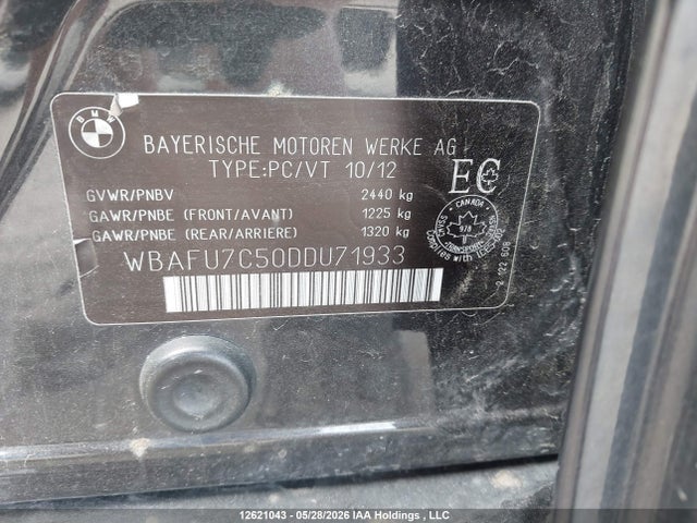 2013 Bmw 535i Xdrive მანქანა იყიდება აუქციონზე, vin: WBAFU7C50DDU71933, აუქციონის ნომერი: 12621043