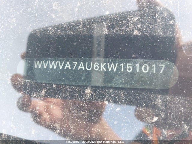12621046 :رقم المزاد ، WVWVA7AU6KW151017 vin ، 2019 Volkswagen Golf R مزاد بيع