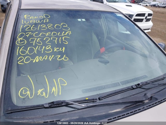 Продажа на аукционе авто 2007 Toyota Corolla Ce/le/s, vin: 2T1BR32E67C752715, номер лота: 12613803