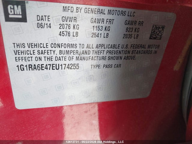 1G1RA6E47EU174255 Chevrolet Volt