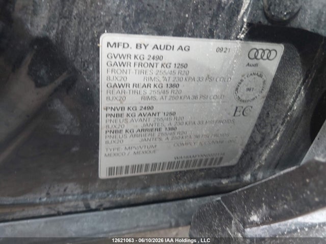 WA16AAFYXN2022118 Audi Q5 Sportback Prestige 45