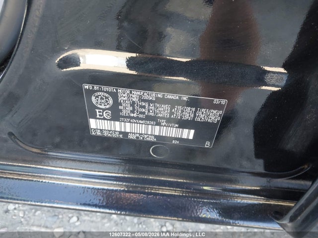 Продажа на аукционе авто 2010 Toyota Rav4, vin: 2T3ZF4DVXAW029263, номер лота: 12607322
