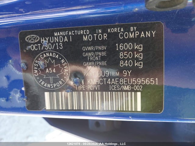Продажа на аукционе авто 2014 Hyundai Accent Gl, vin: KMHCT4AE8EU595651, номер лота: 12621078