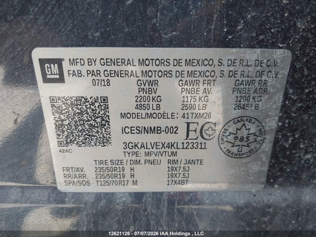 GMC Terrain Slt 2019 3GKALVEX4KL123311 Image 9