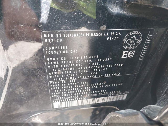 3VVCX7B27RM014070 Volkswagen Taos