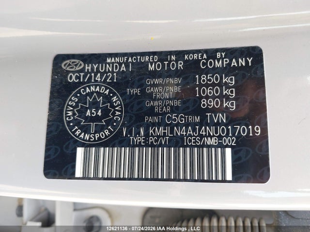 Продажа на аукционе авто 2022 Hyundai Elantra Hybrid Ultimate With Two-tone Interior, vin: KMHLN4AJ4NU017019, номер лота: 12621136