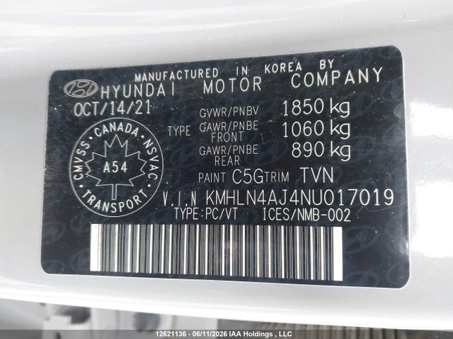 Продажа на аукционе авто 2022 Hyundai Elantra Hybrid Ultimate With Two-tone Interior, vin: KMHLN4AJ4NU017019, номер лота: 12621136