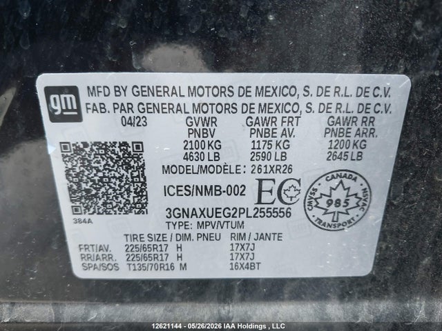 3GNAXUEG2PL255556 Chevrolet EQUINOX LT