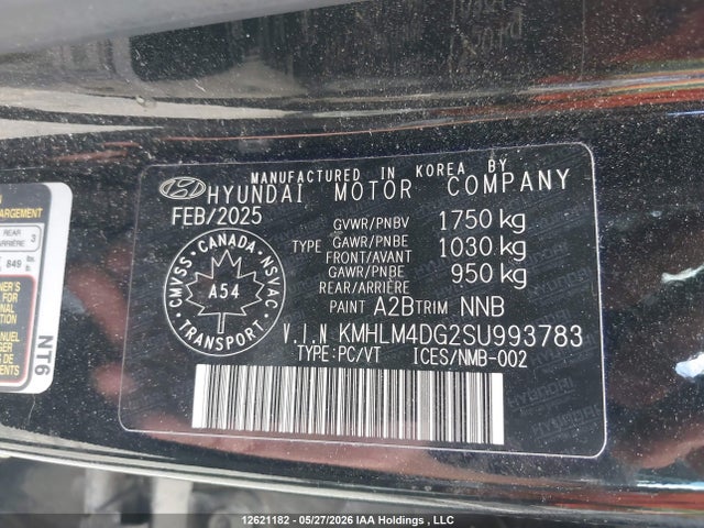 Aukcja sprzedaży 2025 Hyundai Elantra Sel Sport, vin: KMHLM4DG2SU993783, numer aukcji: 12621182