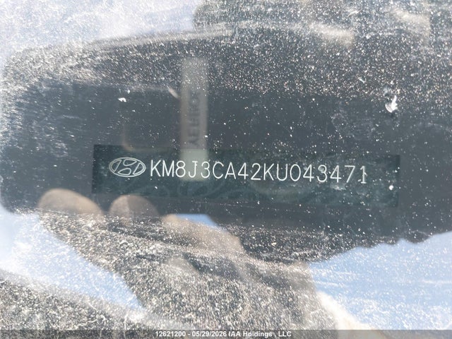 2019 Hyundai Tucson Limited/sel/sport/ultimate/value/night მანქანა იყიდება აუქციონზე, vin: KM8J3CA42KU043471, აუქციონის ნომერი: 12621200