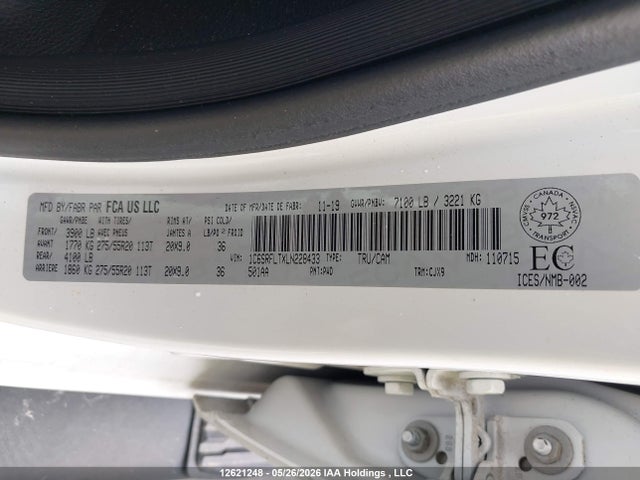 RAM 1500 Rebel 2020 1C6SRFLTXLN228433 Image 19