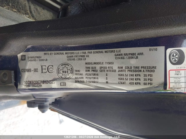Aukcja sprzedaży 2010 Chevrolet Colorado Lt, vin: 1GCKTCDE7A8124325, numer aukcji: 12621286