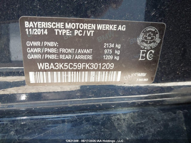 BMW 328d Xdrive Touring 2015 WBA3K5C59FK301209 Image 9