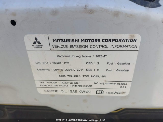 2023 Mitsubishi Rvr Se/sel/le/gt მანქანა იყიდება აუქციონზე, vin: JA4AJVAW3PU606150, აუქციონის ნომერი: 12621310