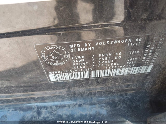 2013 Volkswagen Golf Gti 5-door/5-door Wolfsburg Edition მანქანა იყიდება აუქციონზე, vin: WVWHV7AJ9DW117583, აუქციონის ნომერი: 12621317