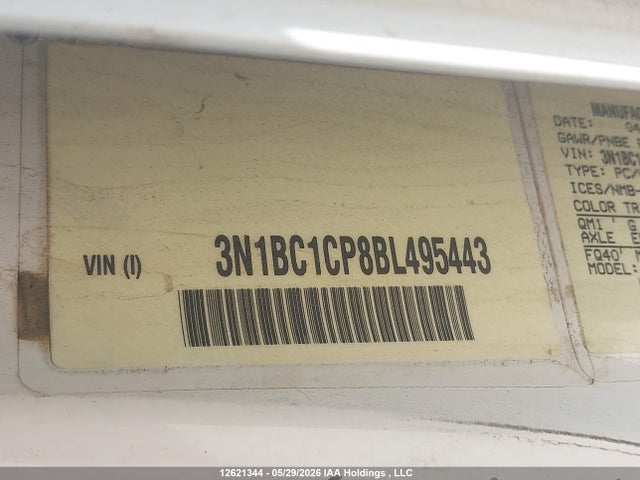 Aukcja sprzedaży 2011 Nissan Versa 1.8s, vin: 3N1BC1CP8BL495443, numer aukcji: 12621344