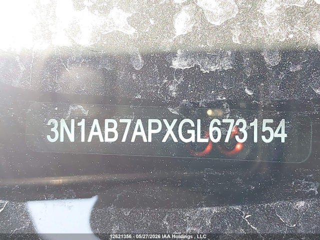 Продаж на аукціоні авто 2016 Nissan Sentra S/sv/sr/sl, vin: 3N1AB7APXGL673154, номер лоту: 12621356