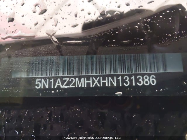 Продаж на аукціоні авто 2017 Nissan Murano Platinum/sl/sv, vin: 5N1AZ2MHXHN131386, номер лоту: 12621381