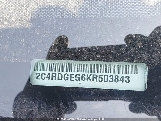 Aukcja sprzedaży 2019 Dodge Grand Caravan Gt, vin: 2C4RDGEG6KR503843, numer aukcji: 12617349