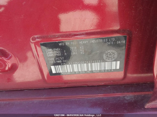 Продажа на аукционе авто 2010 Subaru Legacy 2.5i Premium, vin: 4S3BMGG67A3245393, номер лота: 12621396