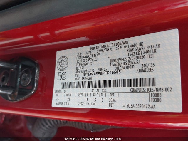 Ford F-150 2023 1FTEW1EP6PFD15585 Image 9