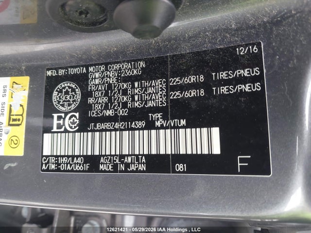 JTJBARBZ4H2114389 Lexus Nx 200t 200t