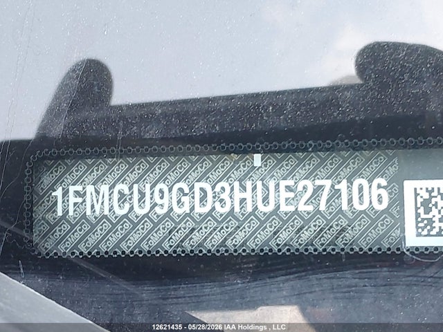 Продаж на аукціоні авто 2017 Ford Escape Se, vin: 1FMCU9GD3HUE27106, номер лоту: 12621435