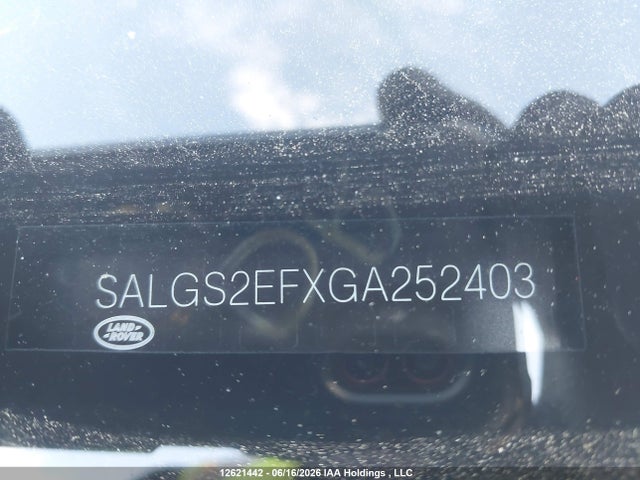 SALGS2EFXGA252403 Land Rover Range Rover 5.0l V8 Supercharged