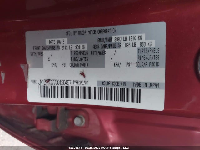 JM1DKBD77G0120497 Mazda Cx-3 Grand Touring