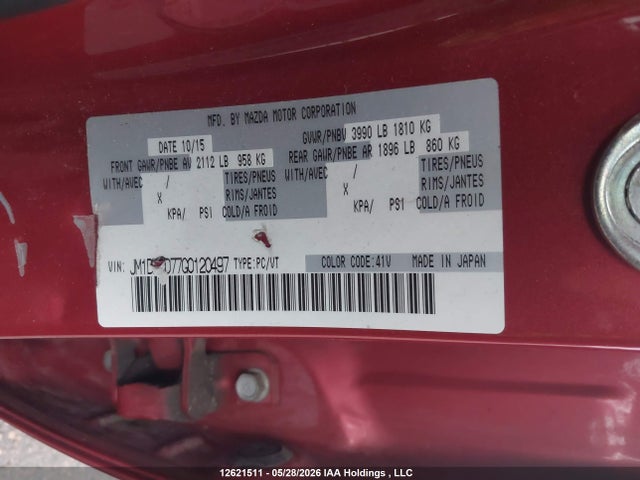 JM1DKBD77G0120497 Mazda Cx-3 Grand Touring