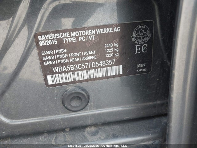 BMW 535i Xdrive 2015 WBA5B3C57FD548357 Image 18