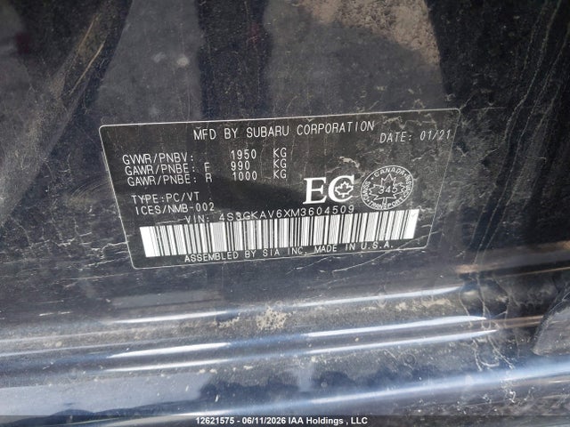 Subaru Impreza 2021 4S3GKAV6XM3604509 Image 9