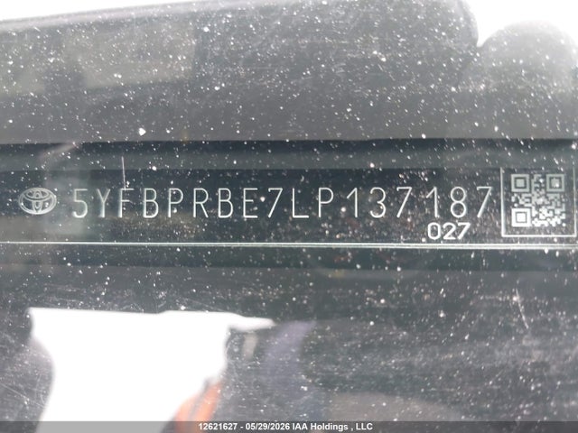Продажа на аукционе авто 2020 Toyota Corolla, vin: 5YFBPRBE7LP137187, номер лота: 12621627