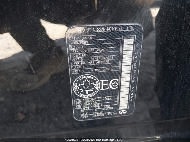 Infiniti Qx50 Essential/pure 2019 3PCAJ5M31KF123426 Image 9