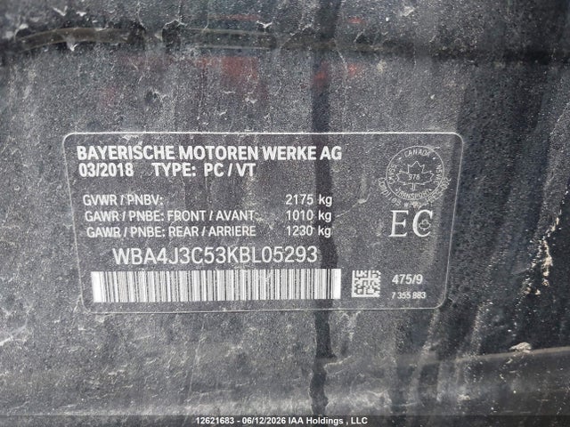 BMW 430xi Gran Coupe 2019 WBA4J3C53KBL05293 Image 9
