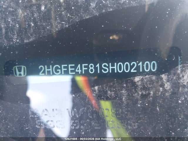 12621685 :رقم المزاد ، 2HGFE4F81SH002100 vin ، 2025 Honda Civic Sport/sport Touring مزاد بيع