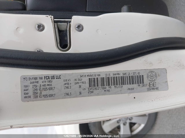 12621686 :رقم المزاد ، 3C4PDCAB1GT170840 vin ، 2016 Dodge Journey مزاد بيع