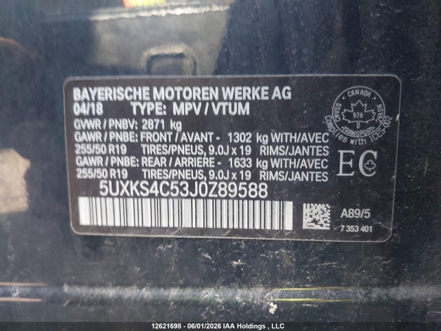 5UXKS4C53J0Z89588 BMW X5 Xdrive35d
