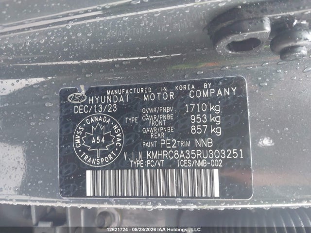 12621724 :رقم المزاد ، KMHRC8A35RU303251 vin ، 2024 Hyundai Venue Sel/limited مزاد بيع