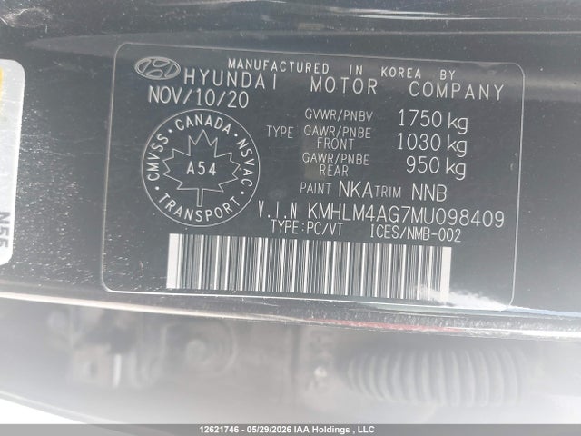 Продаж на аукціоні авто 2021 Hyundai Elantra Essential Manual, vin: KMHLM4AG7MU098409, номер лоту: 12621746