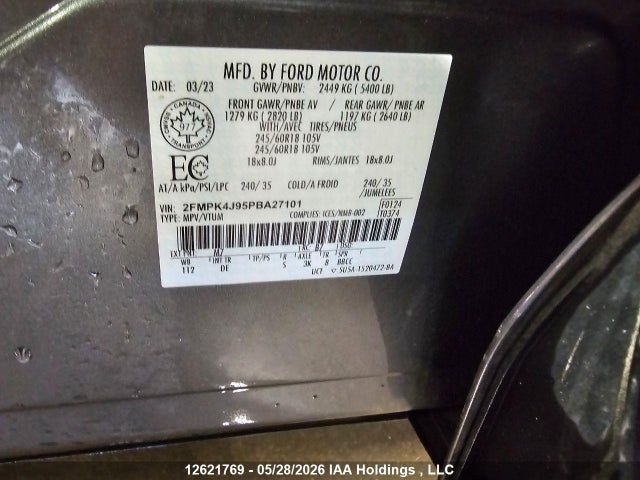 Ford EDGE SEL 2023 2FMPK4J95PBA27101 Image 25