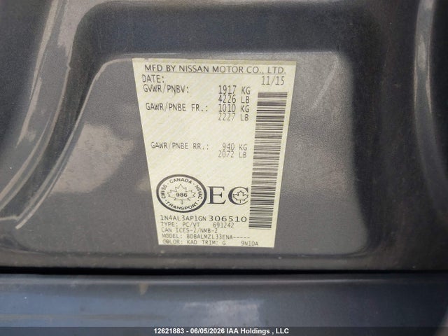 1N4AL3AP1GN306510 Nissan Altima