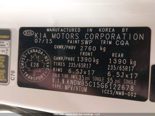 KNDMB5C15G6122678 KIA Sedona