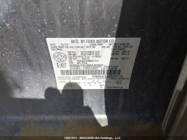 Продаж на аукціоні авто 2013 Ford Flex Sel, vin: 2FMHK6C84DBD07723, номер лоту: 12621913