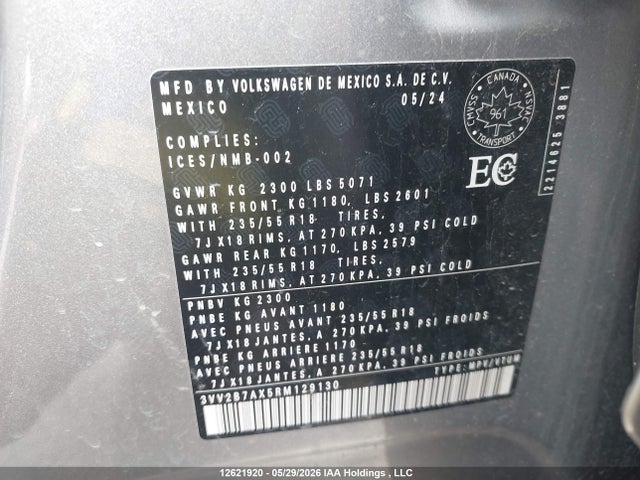 Volkswagen Tiguan 2024 3VV2B7AX5RM129130 Image 9