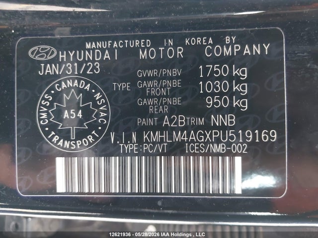 2023 Hyundai Elantra Essential Ivt With Hyundai Smartsense Package მანქანა იყიდება აუქციონზე, vin: KMHLM4AGXPU519169, აუქციონის ნომერი: 12621936