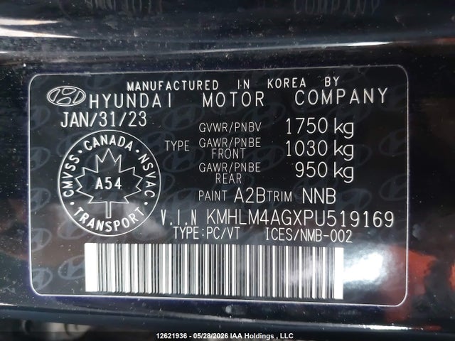 2023 Hyundai Elantra Essential Ivt With Hyundai Smartsense Package მანქანა იყიდება აუქციონზე, vin: KMHLM4AGXPU519169, აუქციონის ნომერი: 12621936